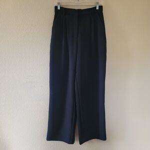 Abercrombie & Fitch High Rise Ultra Wide Leg Pants Black Size 29 Sloane Pleated